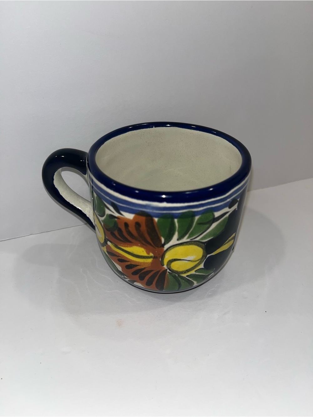 Talavera Tarro Chico Art Ceramic Pottery Coffee Mug Alba Mexico Hand painted NWT